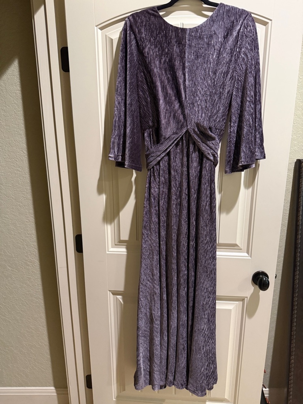 Dainty Jewells Heathered Purple Twist-Front Maxi Dress